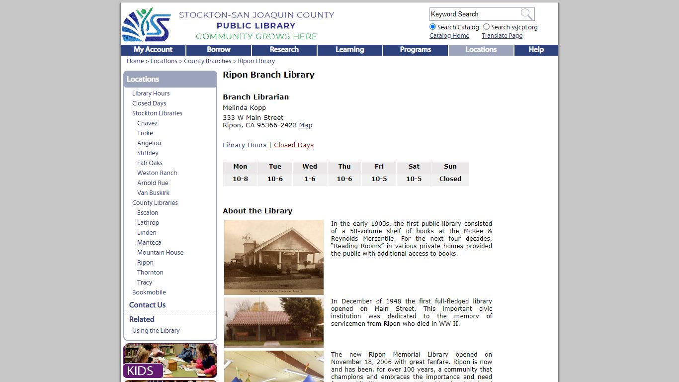 Ripon Library - SSJCPL