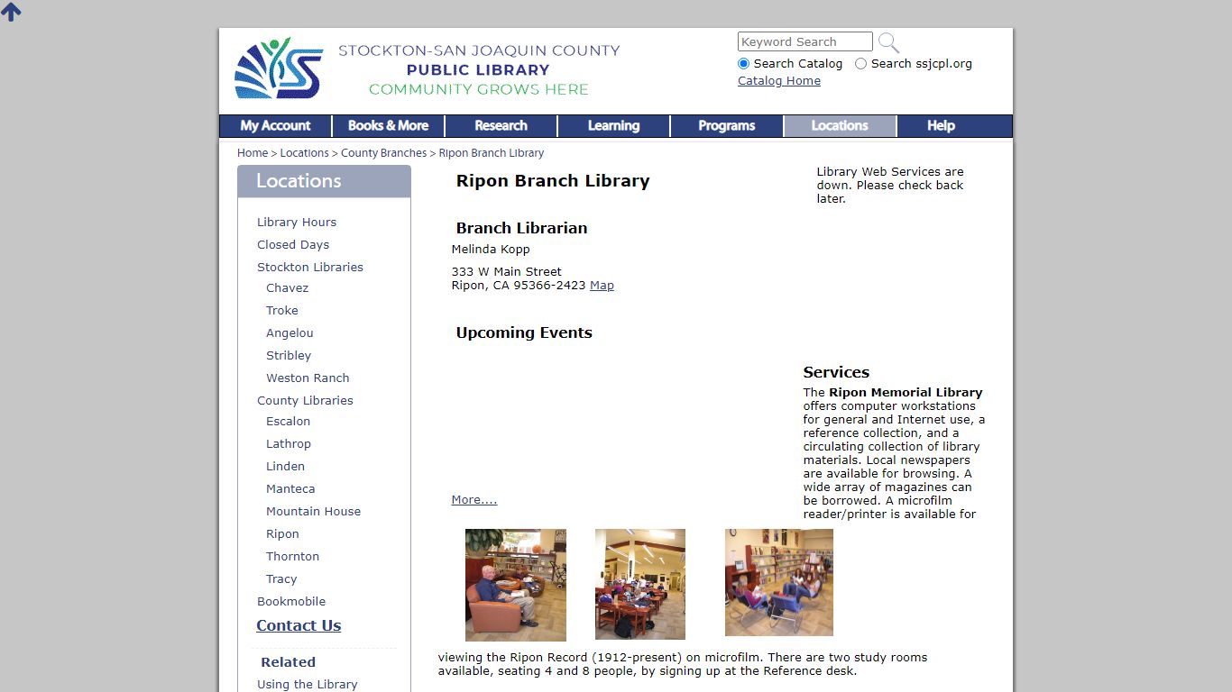 Ripon Branch Library - SSJCPL